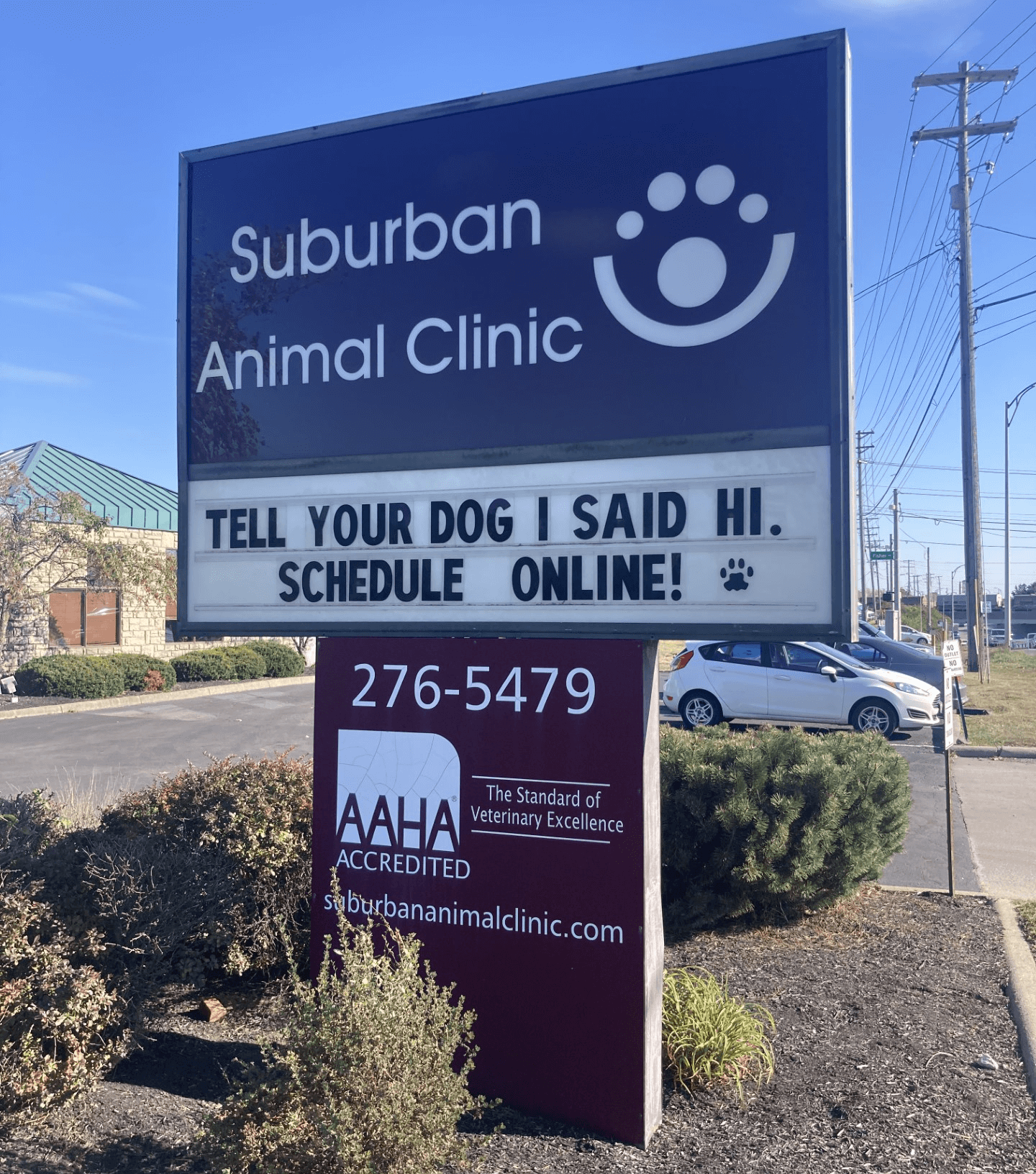 A sign outside of a clinic
